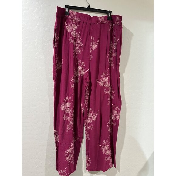 Indigo Thread CO. Women's Wide Leg Embroidered Pants size XL NWOT - Picture 3 of 8